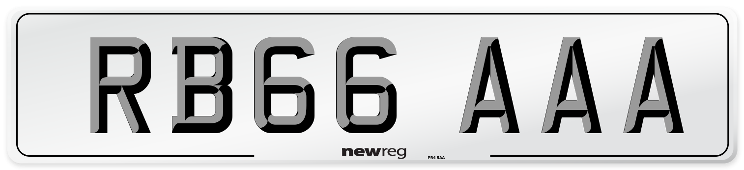 RB66 AAA Number Plate from New Reg